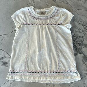 LUCKY BRAND EMBROIDERED AND SEQUINED TEE